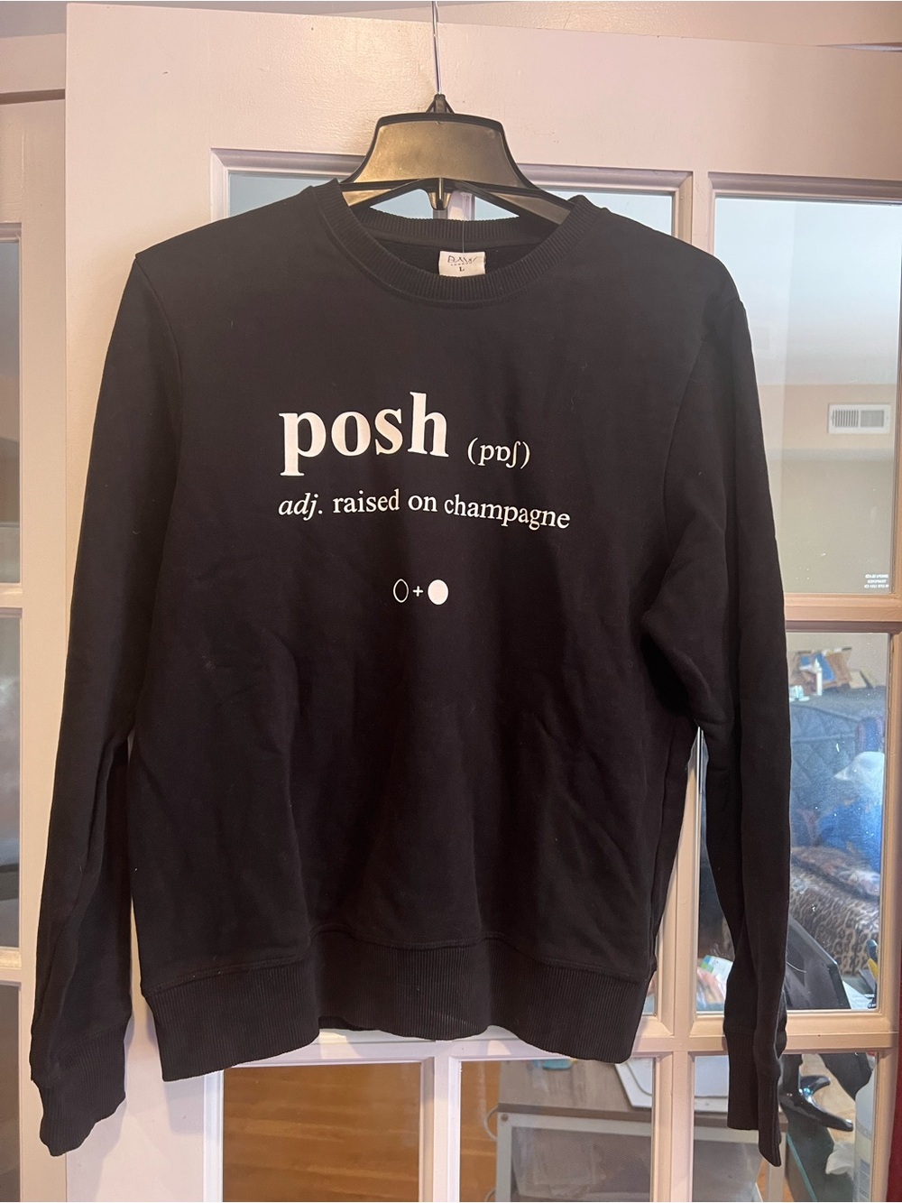 BAW London Posh Graphic Crewneck Sweatshirt - Men's Black Pullover